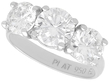 2.86 Carat Diamond Trilogy Ring in Platinum for Sale