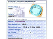 Cushion Cut Aquamarine Ring in Yellow Gold grading card