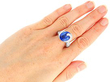 Wearing Sri Lankan Sapphire and Diamond Ring by Wempe
