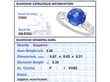 Vintage Round Sapphire Ring with Diamonds grading card