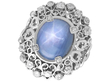 Platinum Star Sapphire Ring  - Circa 1950