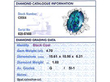 Vintage Black Opal and Diamond Ring in Platinum grading card