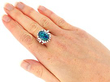 wearing Vintage Black Opal and Diamond Ring in Platinum