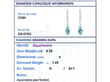 Pear Cut Aquamarine Drop Earrings with Diamonds grading card