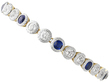 Antique Oval Sapphire and Diamond Bracelet for Sale