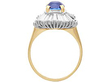 Vintage Sapphire and Diamond Ballerina Ring side view