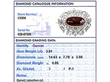 Victorian Garnet Brooch with Diamonds grading card