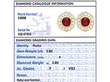 18ct Gold Ruby and Diamond Earrings grading card
