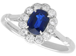 Cushion Cut Sapphire Engagement Ring in Platinum