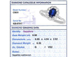 Cushion Cut Sapphire Engagement Ring in Platinum grading card