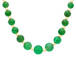antique Emerald and Pearl Single Strand Bead Necklace
