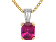 Cushion Cut Pink Sapphire Pendant for Sale