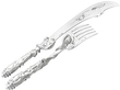 antique sterling silver fish servers
