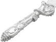 Cast Silver Fish Server handle