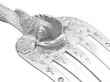 detail of Victorian Cast Silver Fish Server