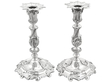 Portuguese Cast Silver Candlesticks