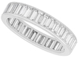 Baguette Diamond Full Eternity Ring in Platinum