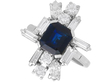 Vintage Royal Blue Sapphire Diamond Ring for Sale