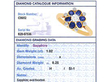 Floral Sapphire Ring in Yellow Gold grading card