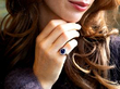 wearing sapphire cocktail ring