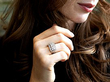 wearing chunky diamond ring