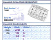 Chunky Platinum and Multi Diamond Ring grading card