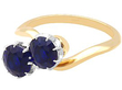 18k Gold Sapphire Twist Ring