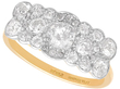 Antique Linear Diamond Cluster Ring in Gold