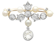 Antique Pearl and Diamond Cluster Brooch