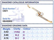 Antique Diamond Crossover Bangle grading card