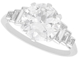 2.5 Carat Diamond Solitaire with Baguettes - Art Deco