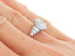 2.5 Carat Diamond Solitaire with Baguettes being worn
