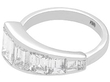 Vintage Six Stone Baguette Diamond Ring in white gold
