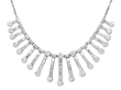 Art Deco Diamond Fringe Necklace in Platinum for Sale