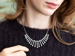 Art Deco Diamond Fringe Necklace in Platinum