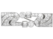 Pre Owned Art Deco Diamond Brooch for Sale