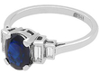 Oval Sapphire & Baguette Cut Diamond Ring