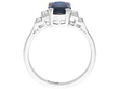 setting of 1.95ct Oval Sapphire & Baguette Cut Diamond Ring
