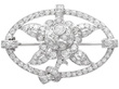 Edwardian Floral Diamond Brooch in Platinum