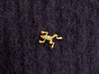 Victorian Garnet Frog Brooch on Jumper