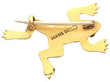 Garnet Frog Brooch in Yellow Gold