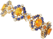 Yellow and Blue Sapphire Bracelet in Gold