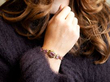 Antique Pink Topaz Bracelet in Gold wearing