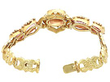 Antique Pink Topaz Bracelet in Gold open