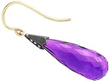 Antique Amethyst Drop Earrings with diamonds