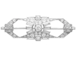 Art Deco Platinum Diamond Brooch