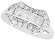 1950s Diamond Dress Ring in White Gold