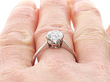 1.5 carat Diamond Solitaire Ring on Finger