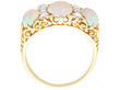 setting of Antique Victorian Opal & Old Cut Diamond Ring
