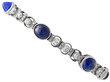 Antique Cabochon Sapphire and Diamond Bracelet